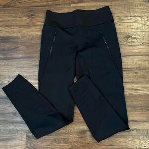 Athleta Peak Hybrid Fleece Leggings Black Small Pockets Outdoor Hiking Workout